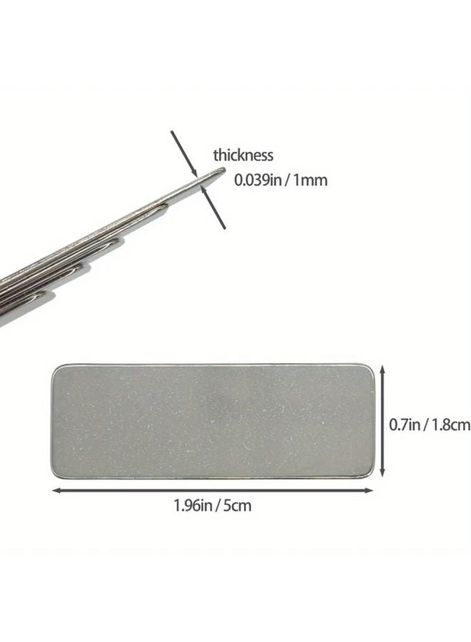 21pcs 304 Stainless Steel Engraving Tags Blank Polished Sheets For Jewelry Making DIY - Image 2